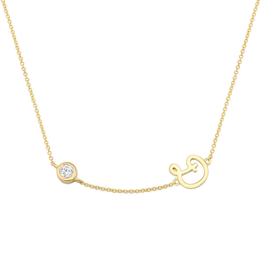 Initial Necklace-D