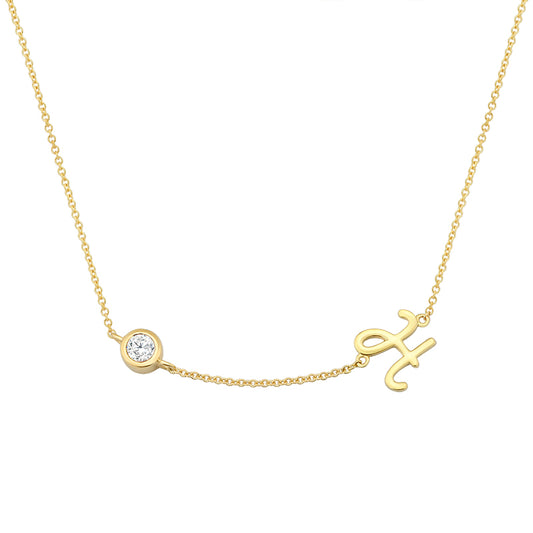 Initial Necklace-H