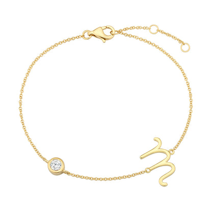 Initial Diamond Bracelet-M|Lab-grown diamond initial Bracelet-M|KindSpark jewellery for everyday wear

