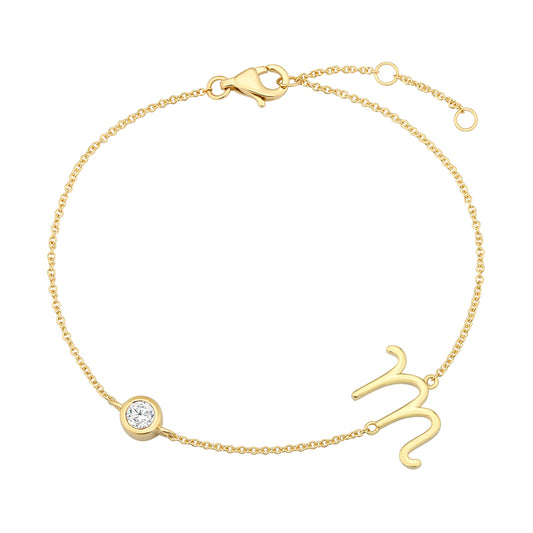 Initial Diamond Bracelet-M|Lab-grown diamond initial Bracelet-M|KindSpark jewellery for everyday wear
