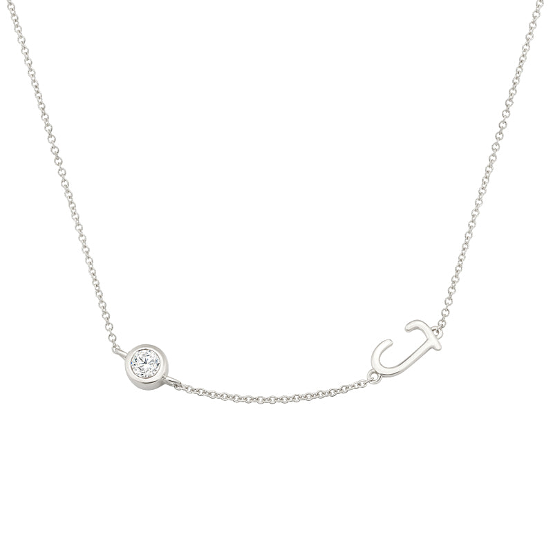 Initial Necklace-J