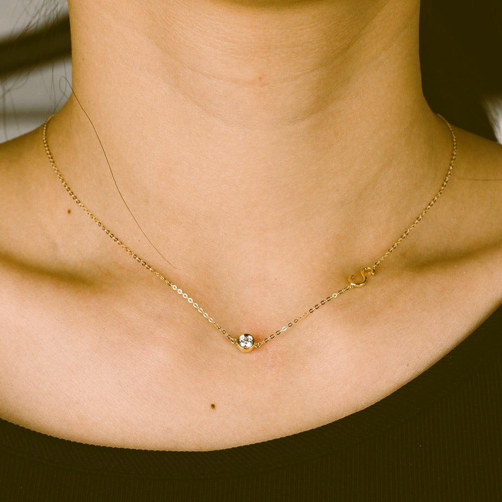 Initial Necklace-E