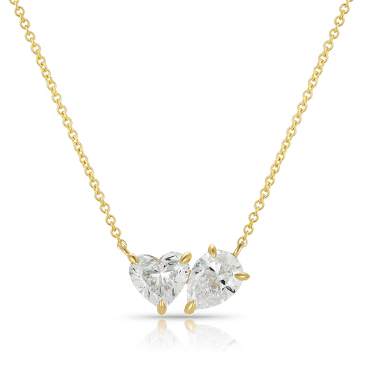 Heart & Pear Shape Necklace - Kindspark