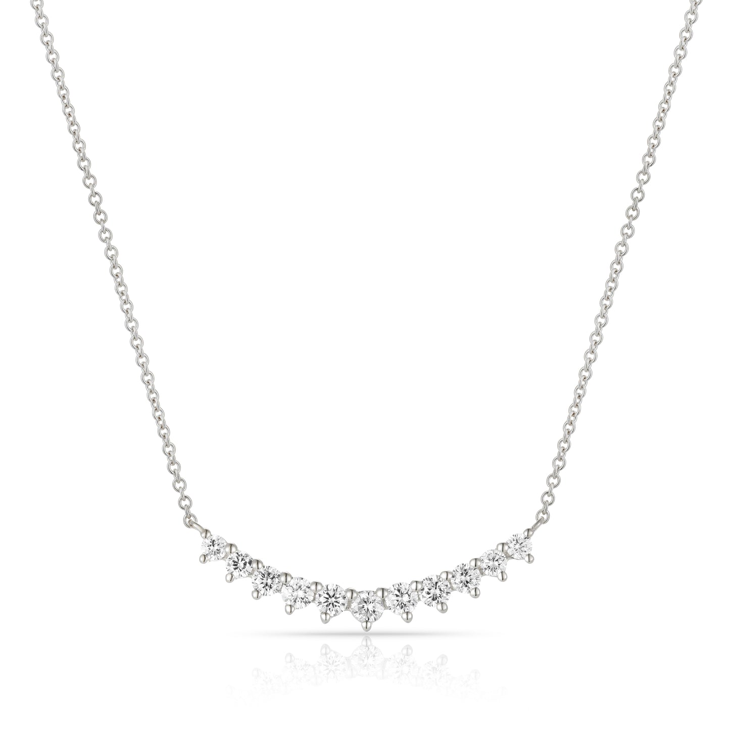 Round brilliant cut multi stone necklace - Kindspark