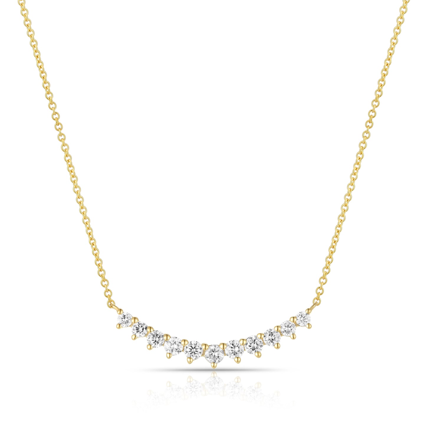 Round brilliant cut multi stone necklace - Kindspark