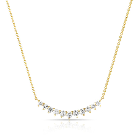 Round brilliant cut multi stone necklace - Kindspark