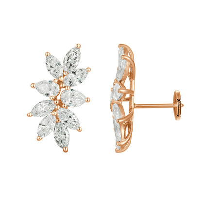 Pear Shape and Marquise Cut Diamond Earrings
