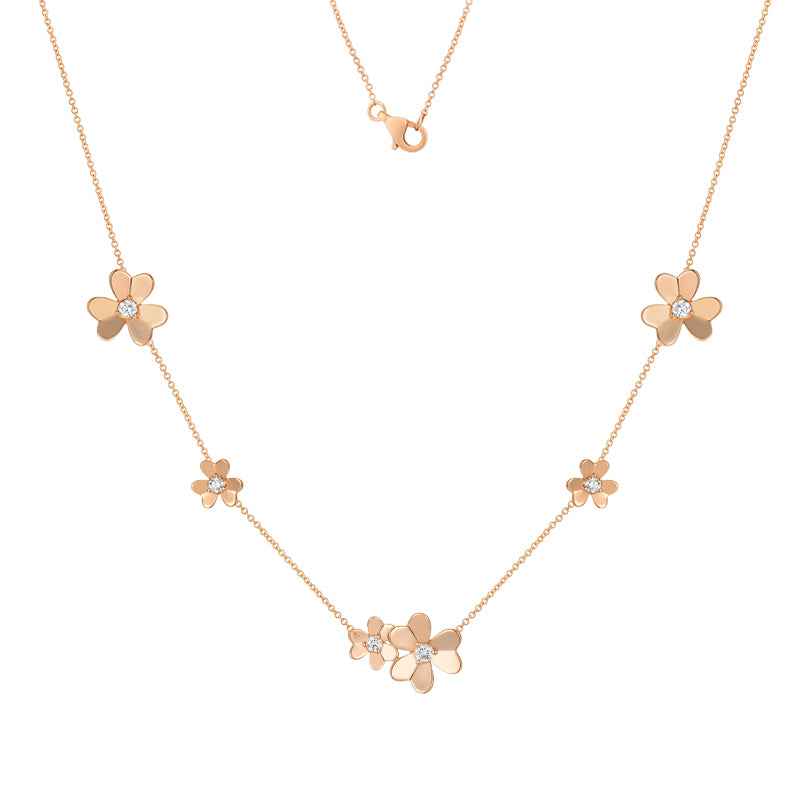 Flower Design Diamond Necklace