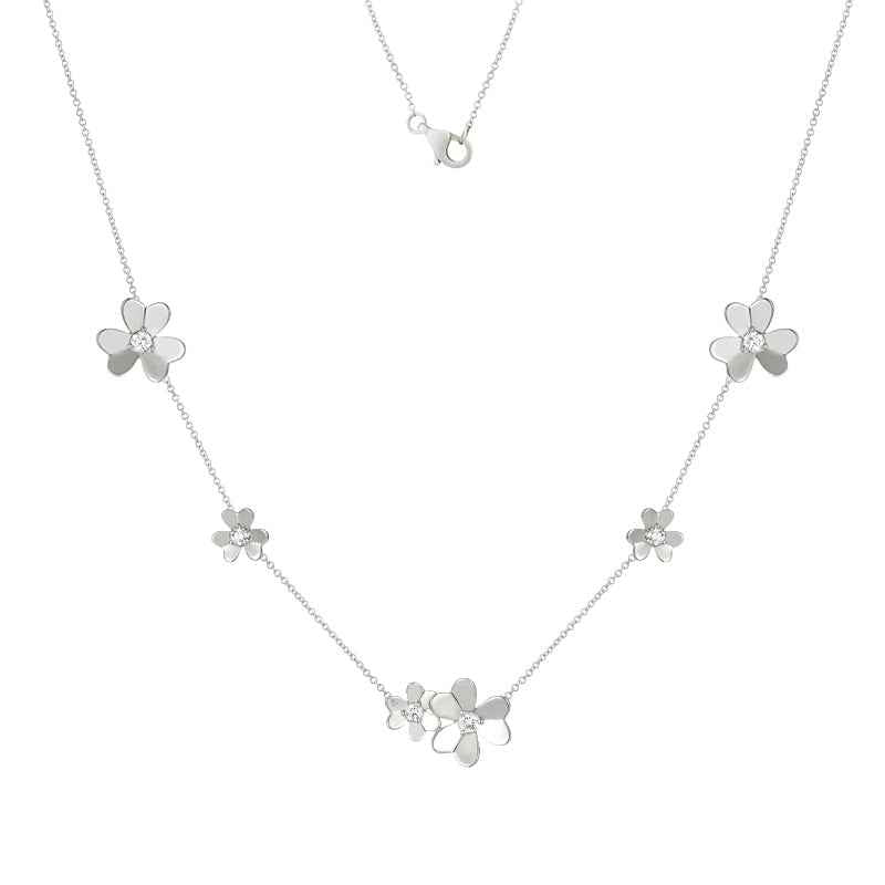 Flower Design Diamond Necklace