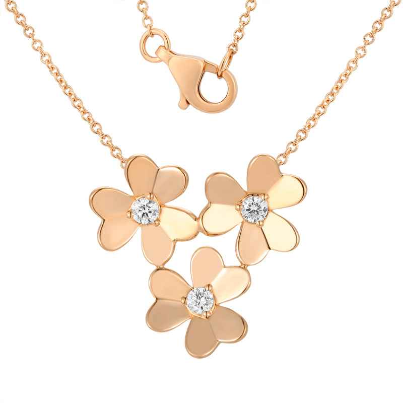 Flower Design Diamond Necklace