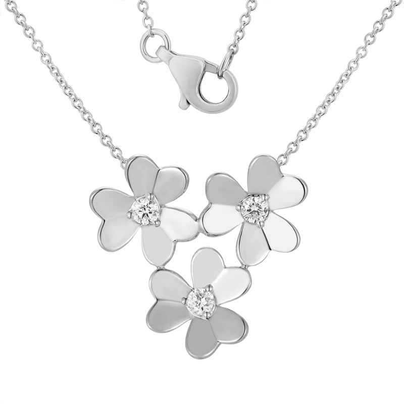 Flower Design Diamond Necklace