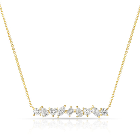 Multi-shape Brilliant Cut Diamond Necklace - Kindspark