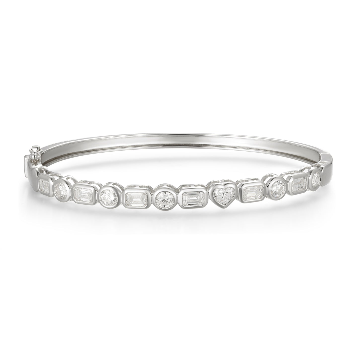 Multi-shape Brilliant Cut Diamond Bangle - Kindspark