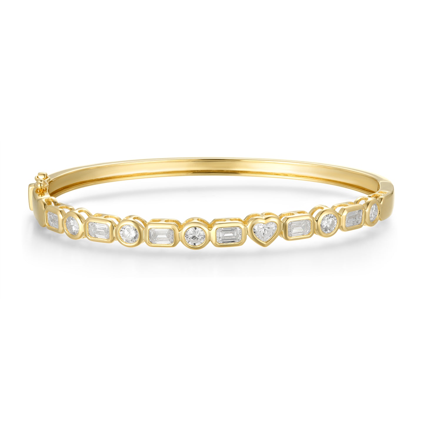 Multi-shape Brilliant Cut Diamond Bangle - Kindspark