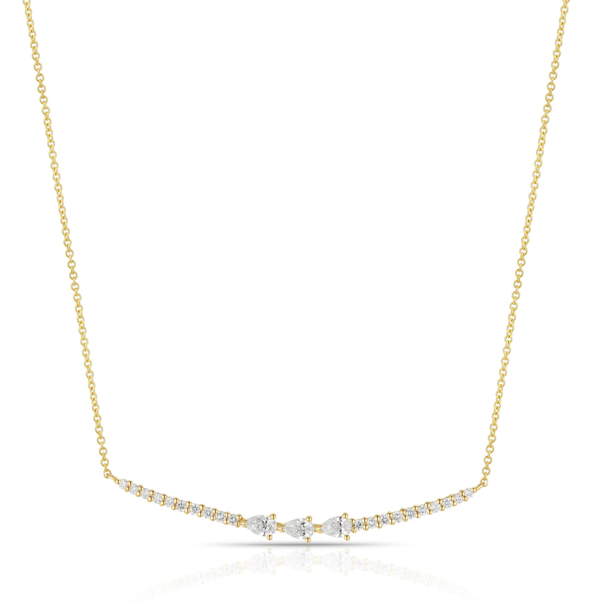 Pear Diamond Collar Necklace - Kindspark