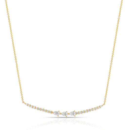 Pear Diamond Collar Necklace - Kindspark
