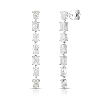 Drop Earring with mixed cut diamond - Kindspark