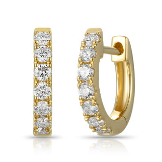 Classic Round Diamond Hoop Earrings - Kindspark