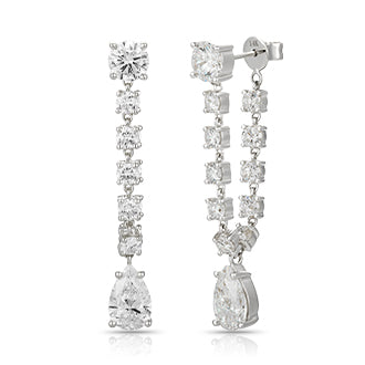 Drop Earring with Pear Shape Main Stone - Kindspark