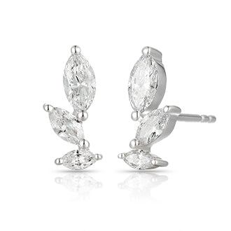 Marquise Diamond Ear Stud - Kindspark