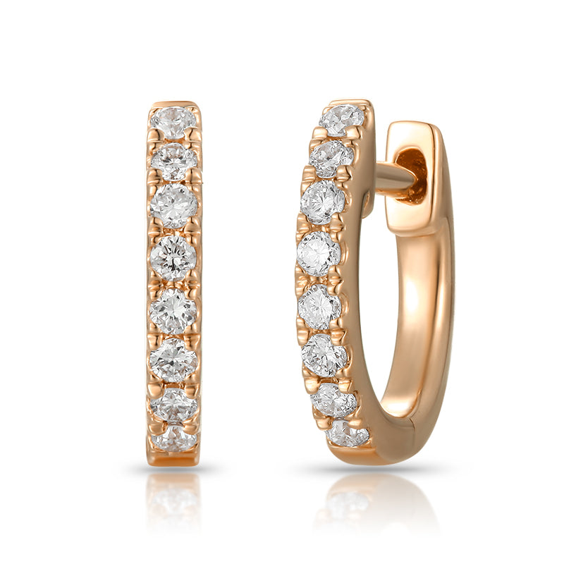 Classic Round Diamond Hoop Earrings - Kindspark