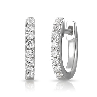 Classic Round Diamond Hoop Earrings - Kindspark