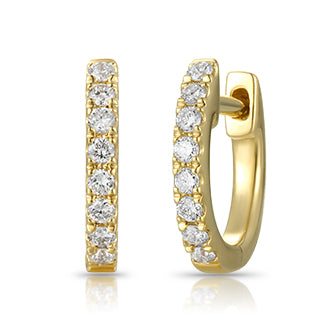 Classic Round Diamond Hoop Earrings - Kindspark