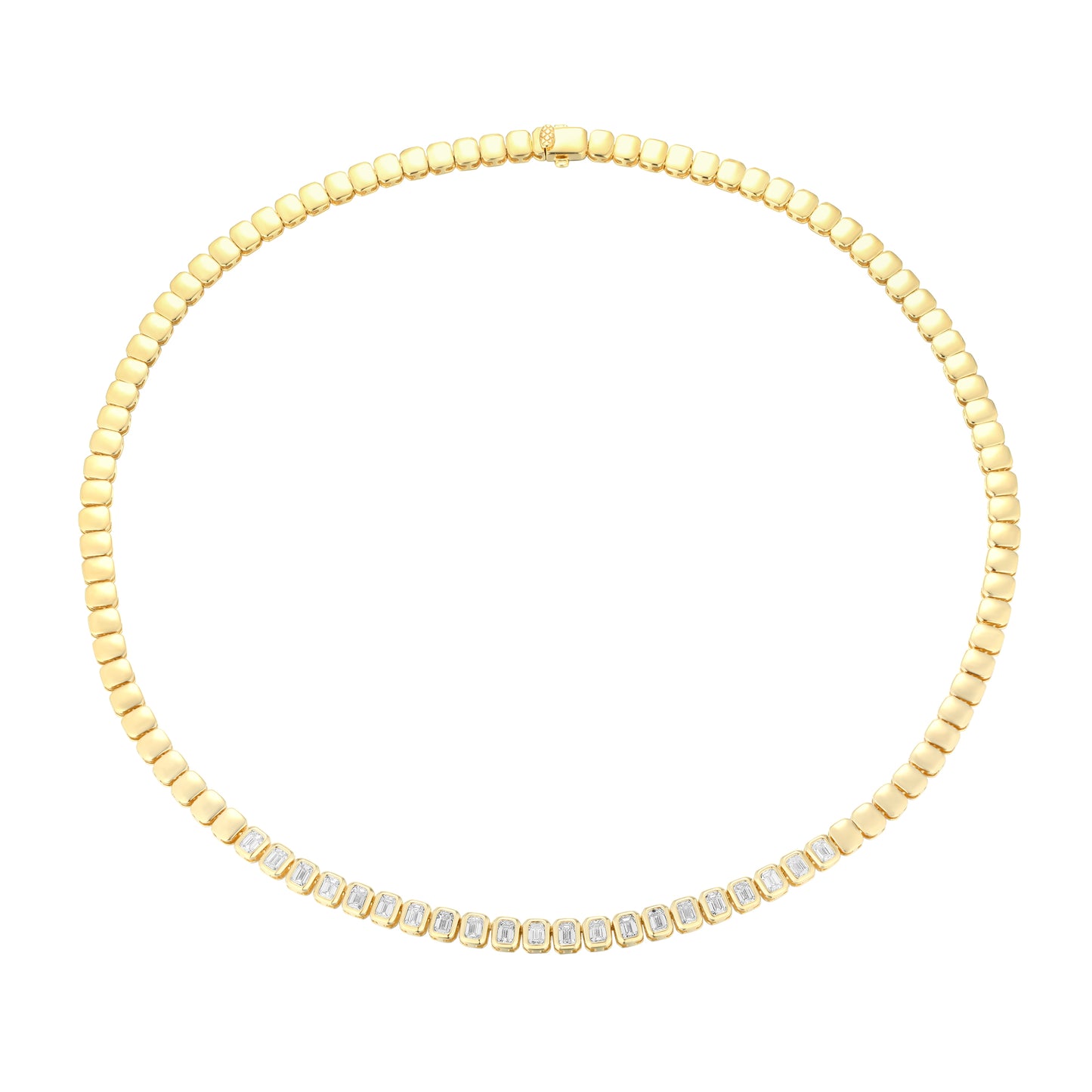 Bold Spark Tennis Necklace - Round Diamond - Kindspark