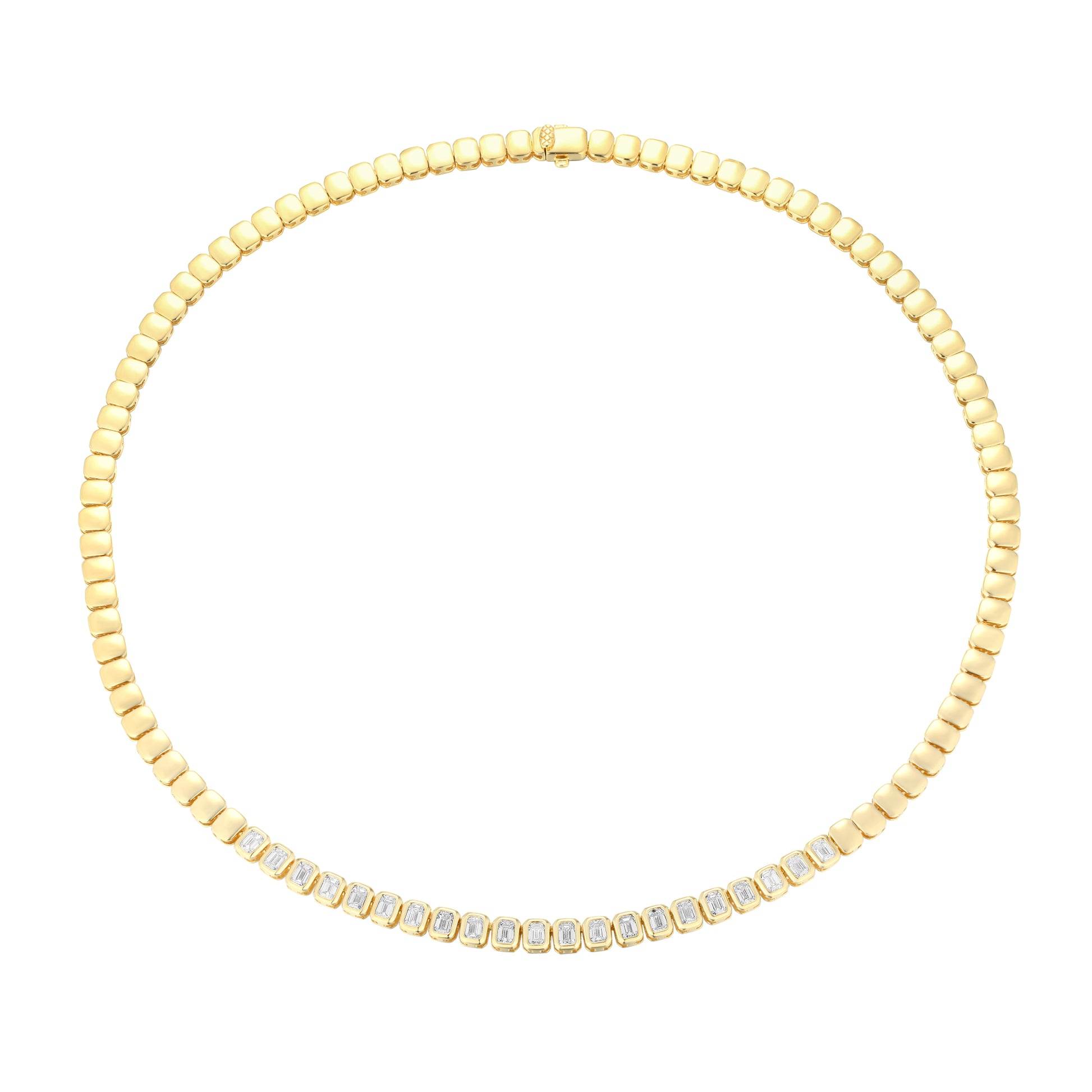 Bold Spark Tennis Necklace - Round Diamond - Kindspark