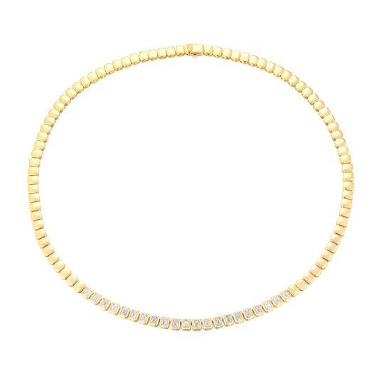 Bold Spark Tennis Necklace - Round Diamond - Kindspark