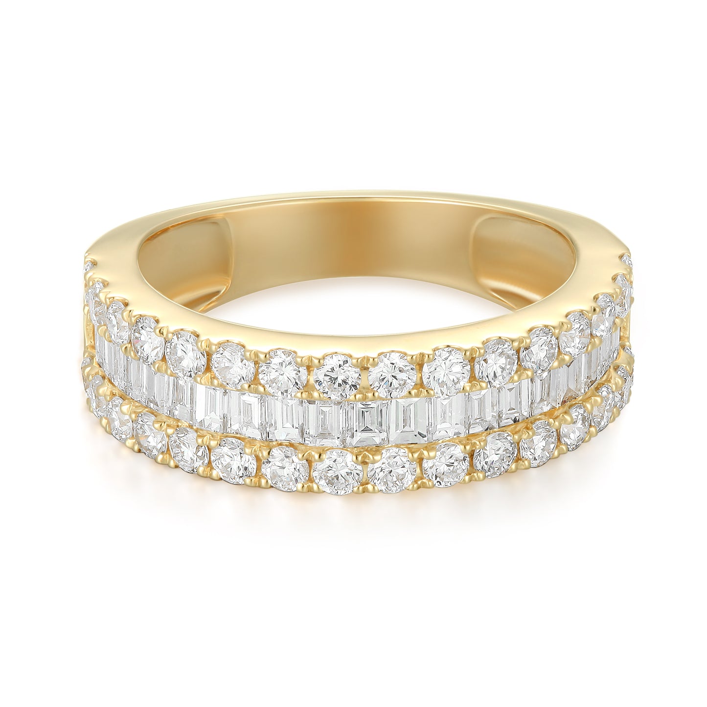 Round and Baguette Eternity Diamond Ring - Kindspark