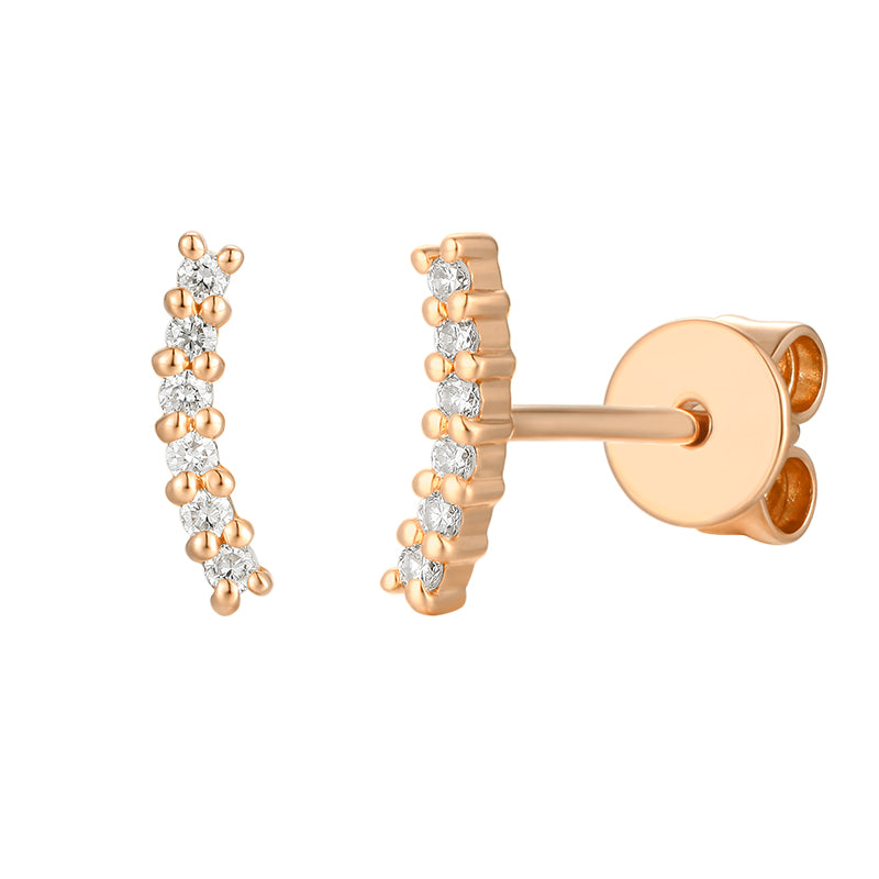 Crescent Stud Earrings