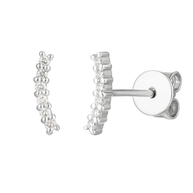 Crescent Stud Earrings