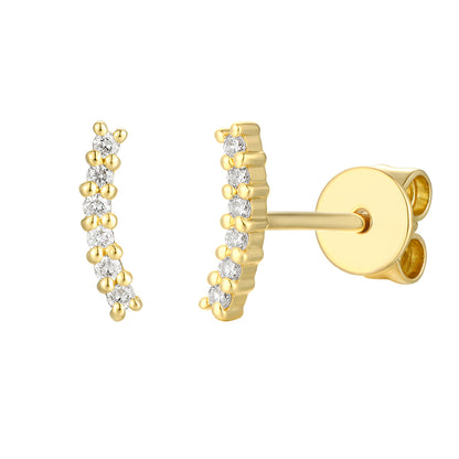 Crescent Stud Earrings