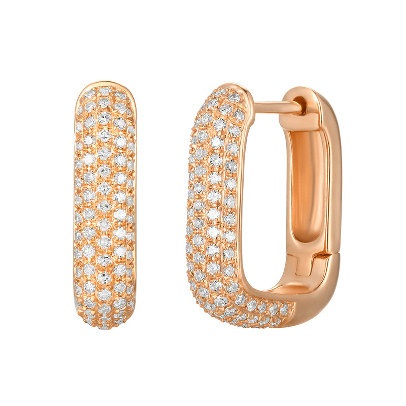 Pave Design Earrings