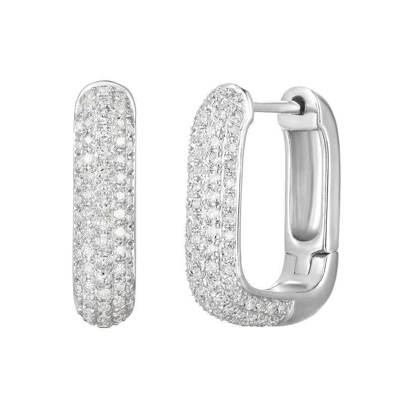 Pave Design Earrings