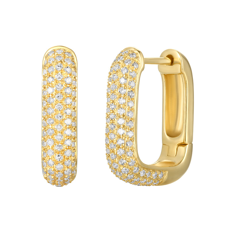 Pave Design Earrings