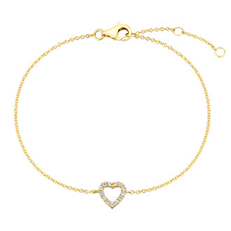 Pave Diamond Bracelet -Heart - Kindspark