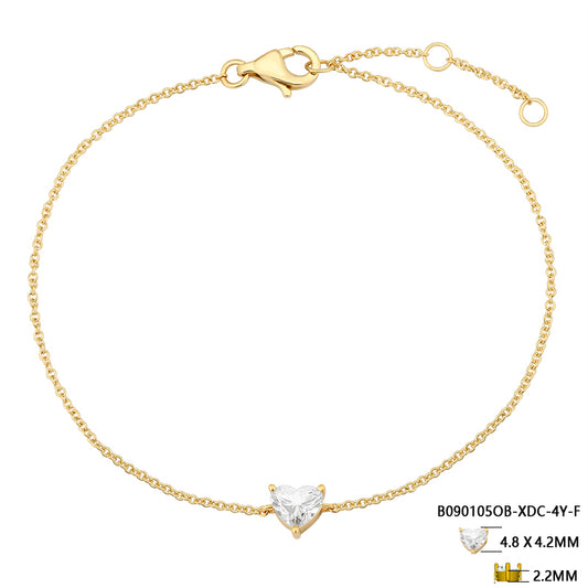 Heart Shape Diamond Bracelet - Kindspark