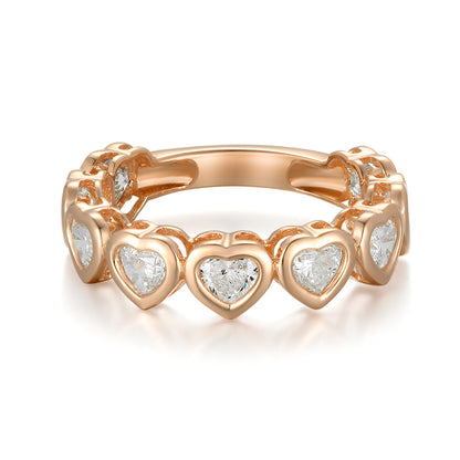Bezel Set Heart Shape Diamond Ring - Kindspark
