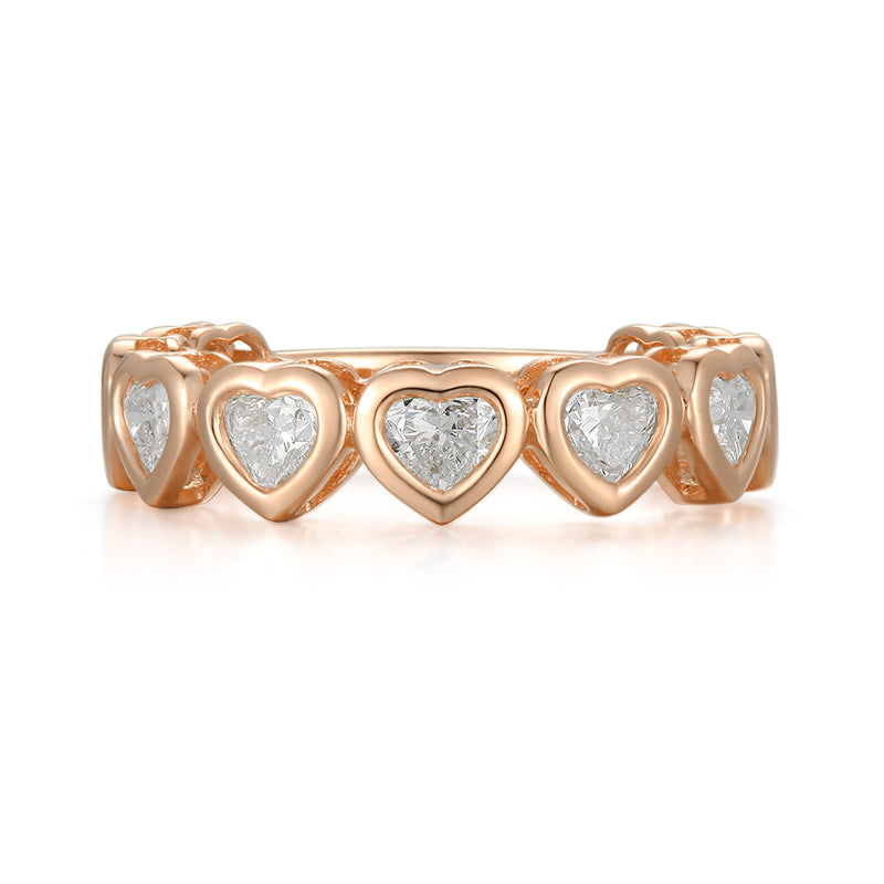 Bezel Set Heart Shape Diamond Ring - Kindspark