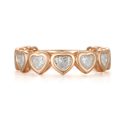 Bezel Set Heart Shape Diamond Ring - Kindspark