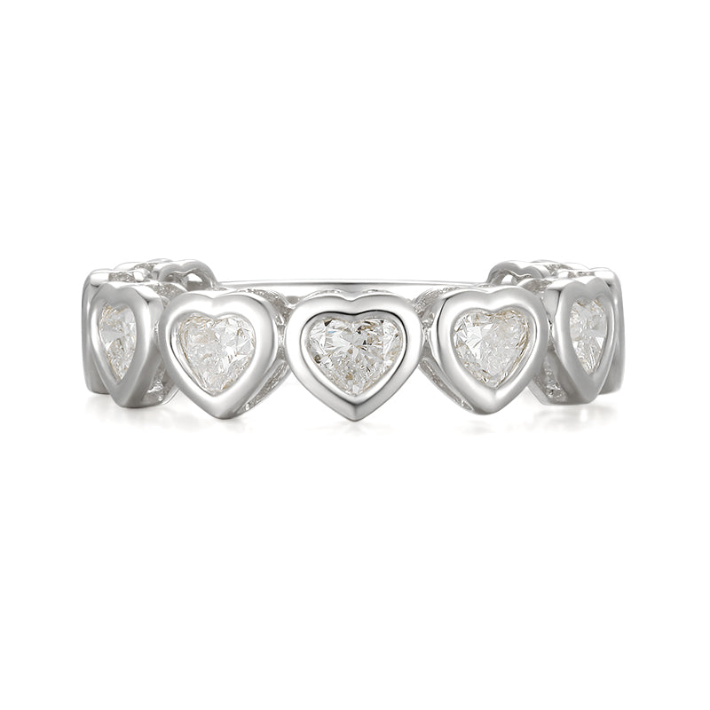 Bezel Set Heart Shape Diamond Ring - Kindspark