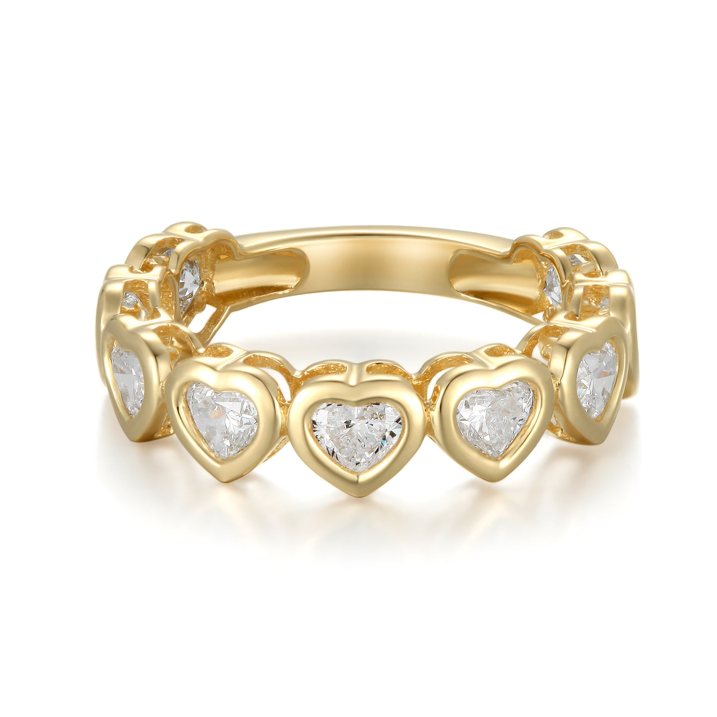 Bezel Set Heart Shape Diamond Ring - Kindspark