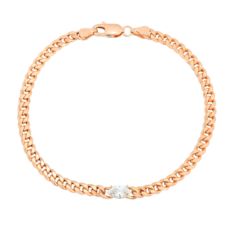 Snake Chain Bracelet - Marquise