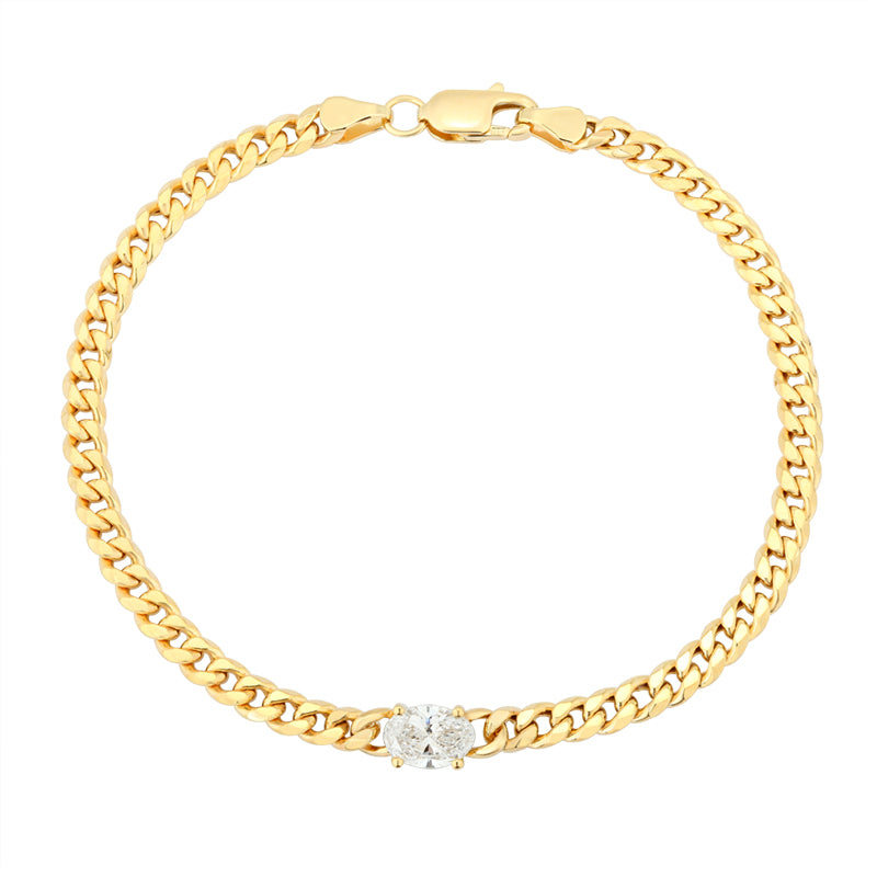 Snake Chain Bracelet - Oval