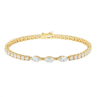 Tennis Bracelet, Marquise and Round Diamond - Kindspark