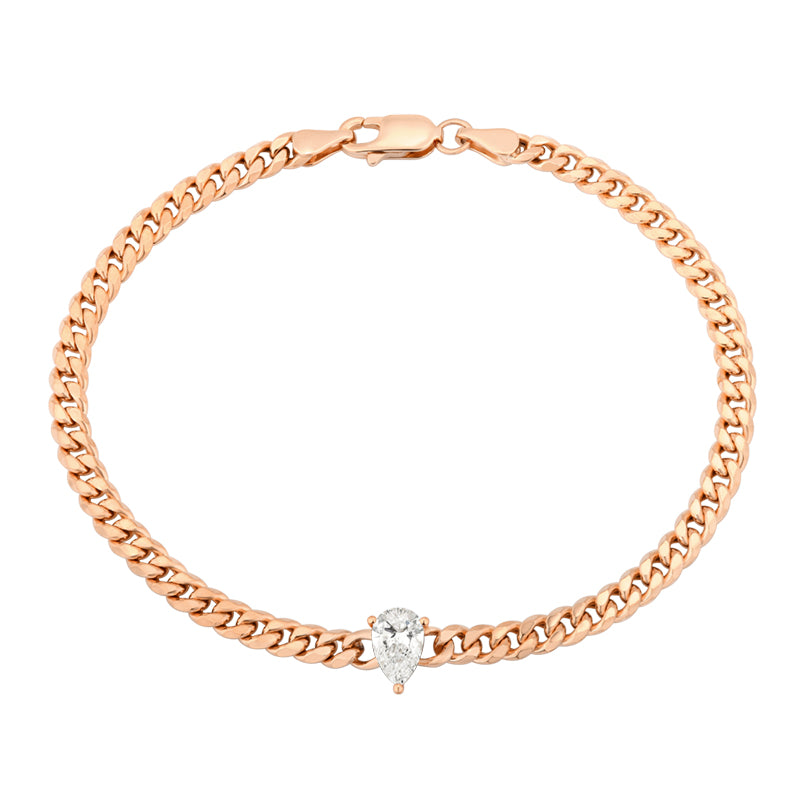 Snake Chain Bracelet - Pear