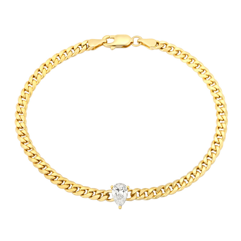 Snake Chain Bracelet - Pear