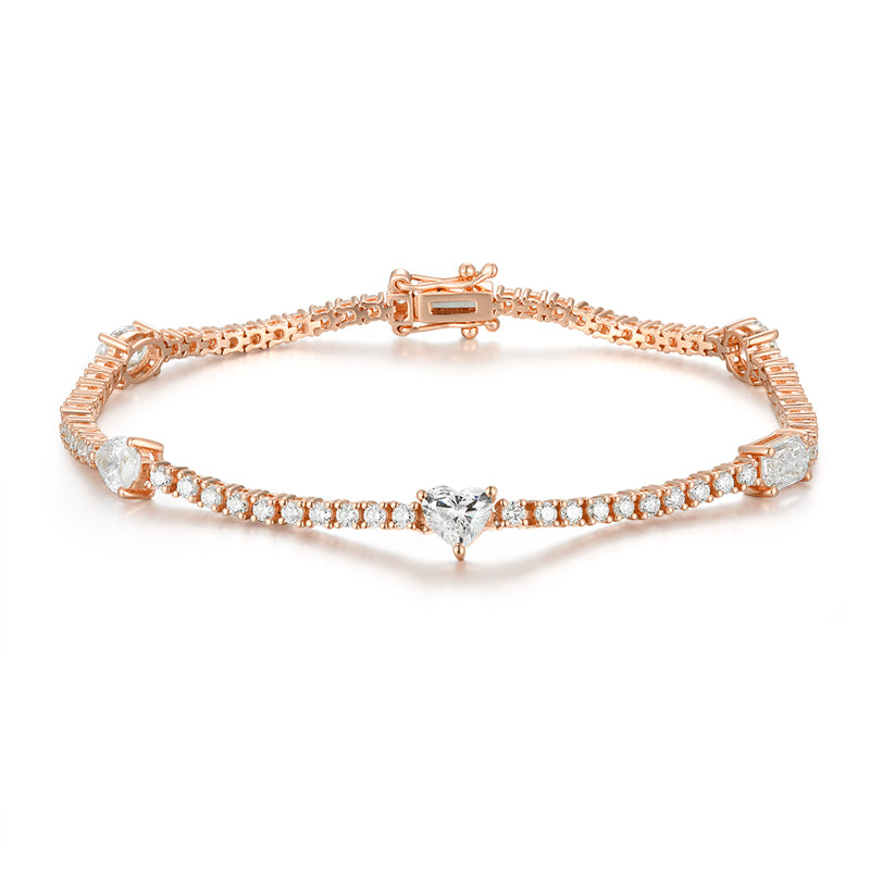 Tennis Bracelet with mixed cut stones - Kindspark